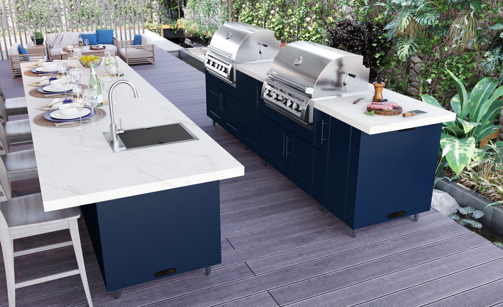 WeatherStrong full outdoor island cabinet installation